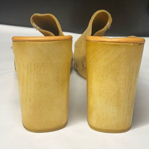 Ilaria Sartori Tan Suede Leather Clogs Size EU 39 US 8.5 Made in Italy NWOB - Picture 6 of 9